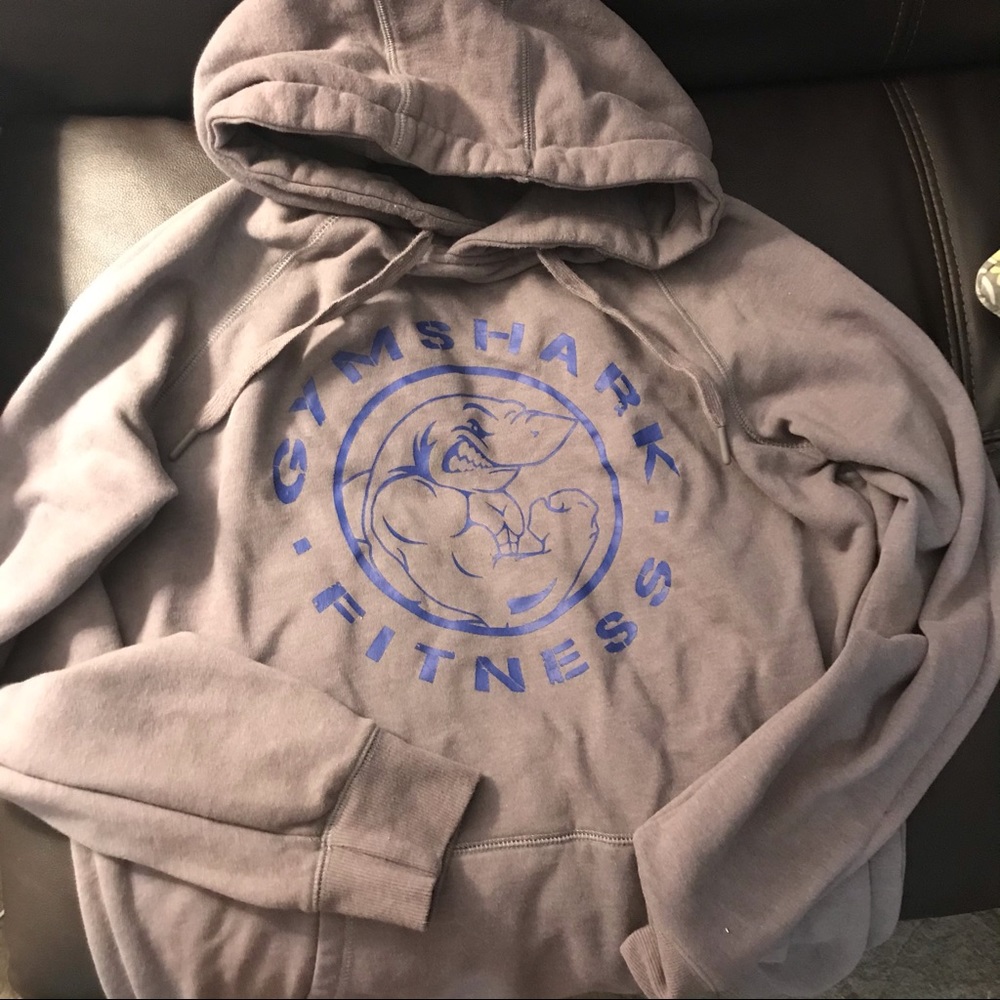 Gymshark gray hoodie with logo size large